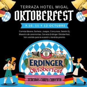 Cartel del Oktoberfest 2026 en la Terraza Hotel Migal del 9 al 12 de octubre